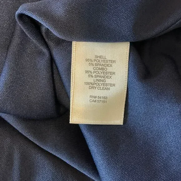 Eliza J Sequined Long Sleeve A-Line V-Neck Mini Cocktail Dress Navy Blue Size 8 - Picture 12 of 13